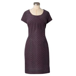 Boden Montmartre Pink Grey Corduroy Polka Dot Dress US 14
